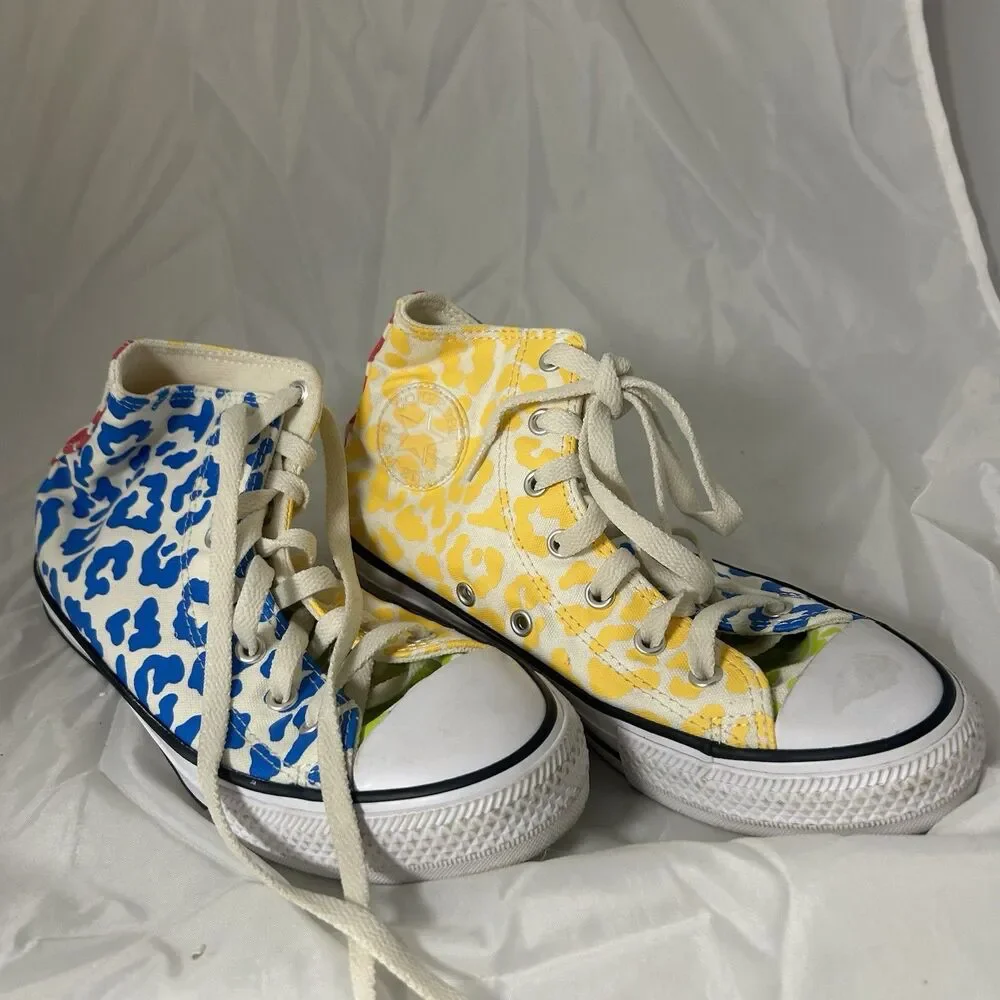 Converse Chuck Taylor All Star Hi Top Leopard Print Kids Youth US 4 EU 36 Canvas